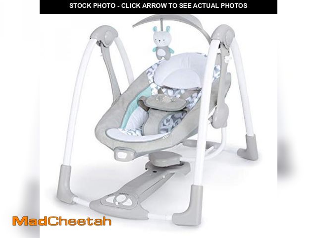 Lot 74-12399113 - Ingenuity ConvertMe 2-in-1 Compact Portable Automatic Baby Swing &amp; Infant Seat, Battery-Powered ...