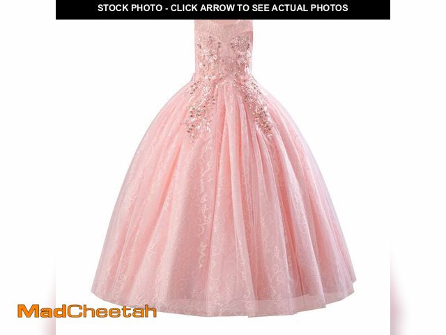 Lot 74-12701936 - IDOPIP Flower Girl Sequin Lace Dress for Kids Wedding Bridesmaid Pageant Party Formal Long Maxi Gown...