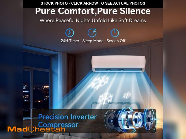 Lot 74-14393474 - (INDOOR UNIT ONLY) 12,000 BTU 19 SEER2 Smart Wi-Fi Ductless Mini Split Heat Pump, Easy-Install Desig...