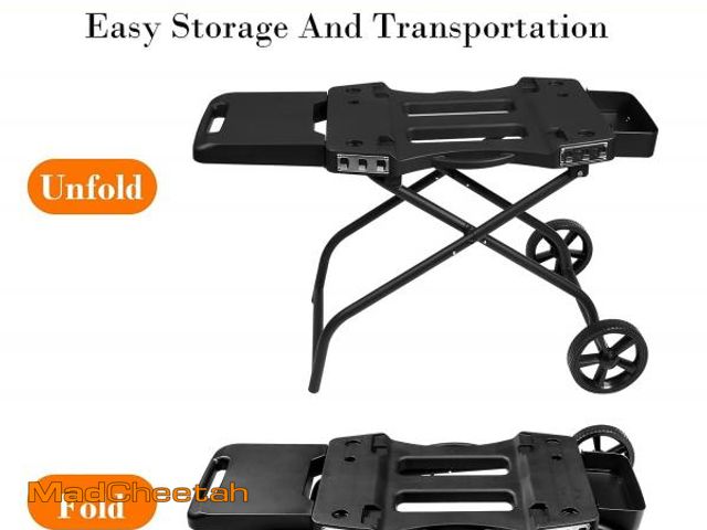 Lot 74-12486505 - Searglow Grill Stand for Ninja Woodfire Grill,Grill Cart,Collapsible Outdoor Grill Stand Fit for Nin...