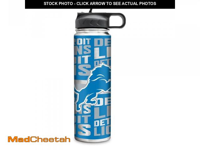 Lot 74-12312324 - Rico Industries NFL Football Detroit Lions 22oz Stainless Steel Tumbler with Lid - Great For Coffee,...