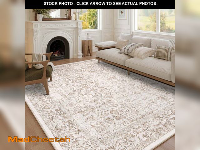 Lot 74-12940204 - BERTHMEER 10'x14' Large Brown Area Rugs Oriental Rugs Washable Carpets for Living Room Bedroom Dinin...