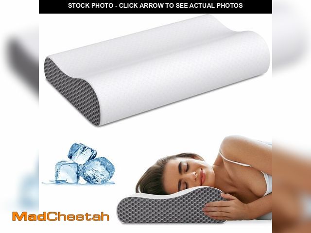 Lot 74-14145859 - Cervical Neck Pillow for Pain Relief, Contour Memory Foam Pillows Ergonomic Pillow for Sleeping Bed ...