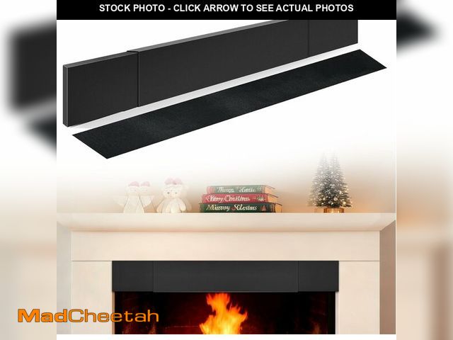Lot 74-13583293 - LCGAOYA Ã¯Â»Â¿Adjustable Fireplace Smoke Guard, Fireplace Hood Heat Deflector 6 inches Height, for 2...