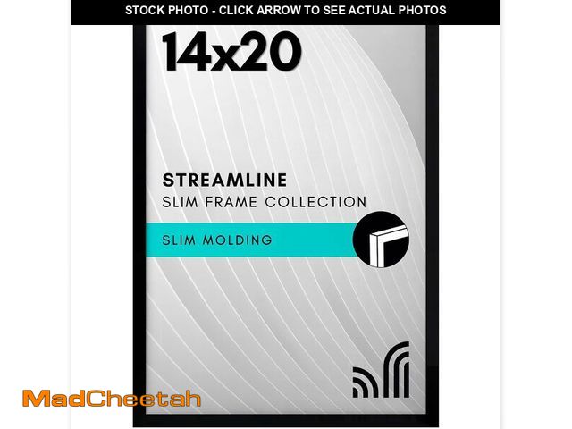 Lot 74-13835487 - Americanflat 14x20 Picture Frame with Polished Plexiglass - Streamline Collection - Thin Border Pict...