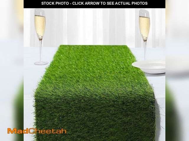 Lot 74-12709401 - Artificial Grass Table Runners-13 x 120 Inches Faux Grass Table Runner for Golf Themed Party,Synthet...