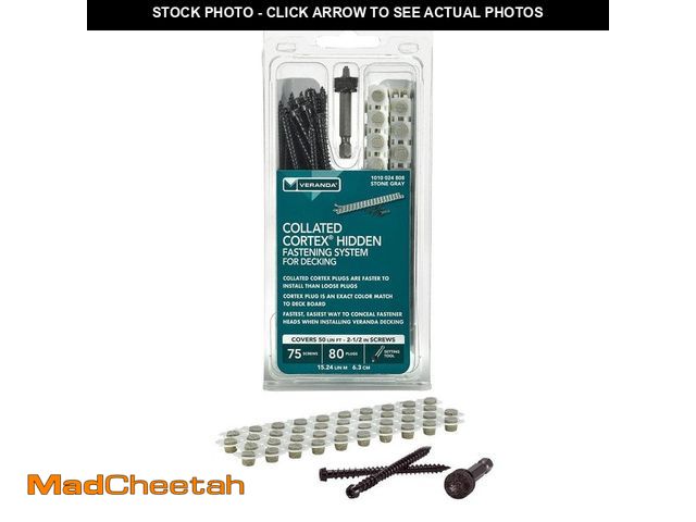 Lot 74-12676443 - FastenMaster Collated Cortex Hidden Fastening System for Veranda Decking - 2-1/2 in. Cortex screws a...