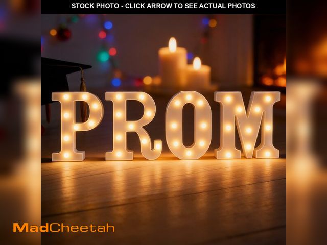 Lot 74-14046133 - CDIXlmuz Prom LED Marquee Sign Light Up Letters, LED Prom Sign Marquee Letters Lights, White Letter ...