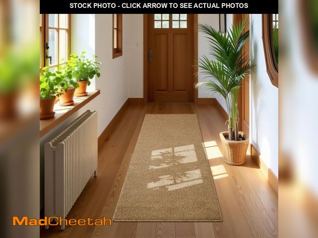 Lot 74-11556803 - Softlife Hallway Runner Rug 2x6 ft Faux Jute Rug Washable Entryway Rug Hall Carpet Runner Modern Far...