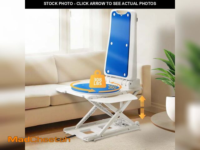 Lot 74-12780153 - Electric Chair Lift for Senior,Remote Control Floor Lift with Padded Backseat,Bathtub Lift Elderly f...