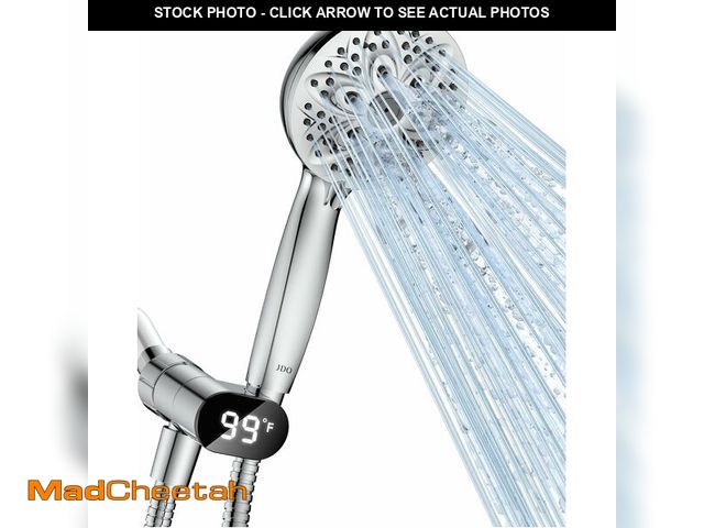 Lot 74-12701448 - Handheld Shower Head with LED Display Temperature - JDO High Flow Showerhead with 6 Different Shower...