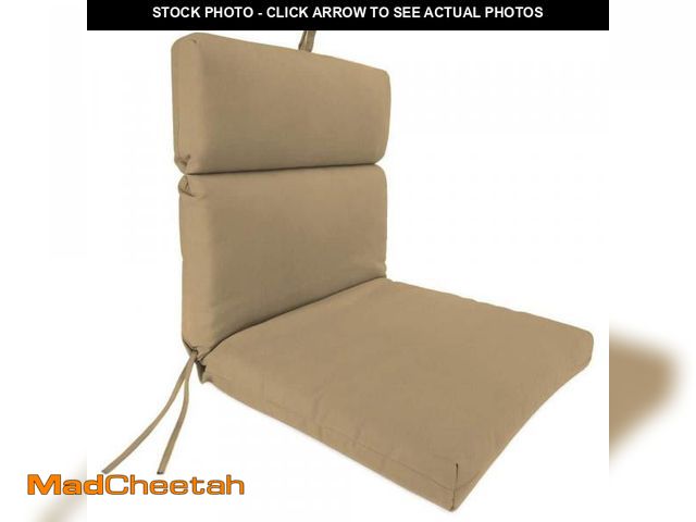 Lot 74-12517845 - Jordan Manufacturing 44 in. L x 22 in. W x 4 in. T Rectangular Outdoor Dining Chair Cushion in Latte...