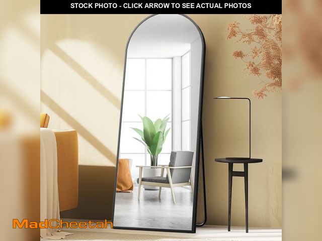 Lot 74-12403085 - CONCETTA 64"x21" Arched Full Length Mirror, Full Body Standing Mirror Floor Mirrors, Black - UNUSED