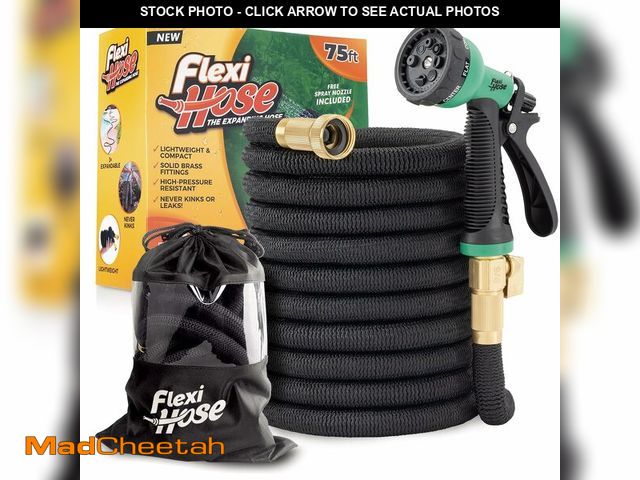 Lot 74-13569084 - Flexi Hose Plus Expandable Garden Hose with 8 Function Nozzle, 75FT - Lightweight Retractable Garden...