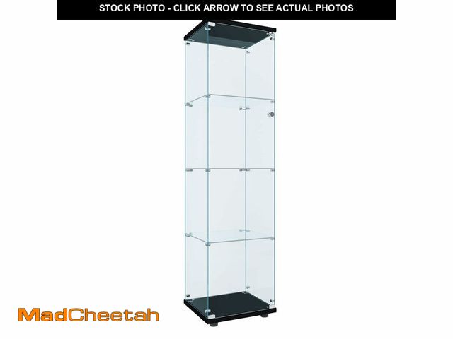 Lot 74-12568253 - FLYMUHJIA Curio Cabinet Glass Display Case for Collectibles with Door, 4 Display Shelves Showcase, 6...