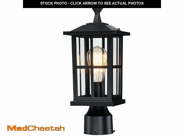 Lot 74-12607637 - SNRU Outdoor Post Light Lamp Post Light Fixture 1-Pack, 3 inch Waterproof Modern Post Light with Tem...