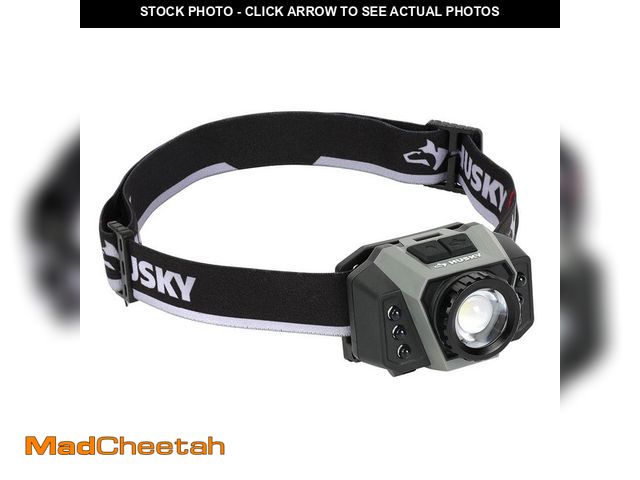 Lot 74-14083501 - Husky 600 Lumens Dual Power Twist to Focus Rechargeable Headlight - UNUSED