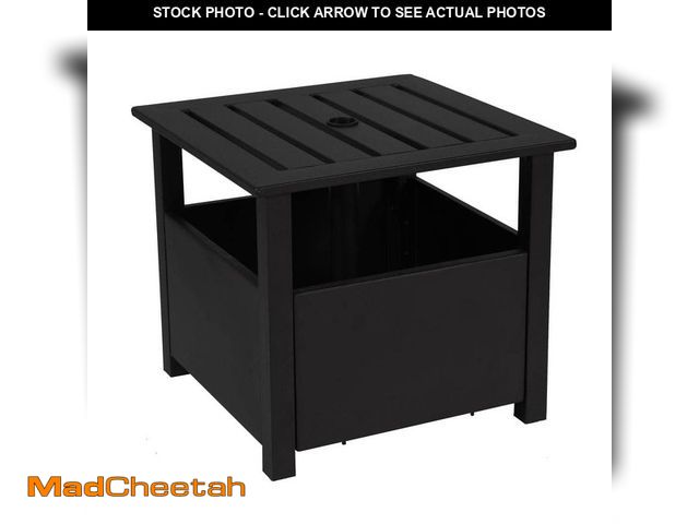 Lot 74-14115316 - California Umbrella Steel Side Table Patio Umbrella Base in Black - UNUSED