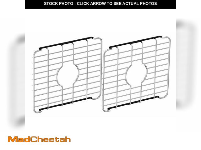 Lot 74-14263390 - 2 Pack 304 Stainless Steel Sink Protector Rack, Sink Tray Fits 10.75" x 12.4" Sinks, Center Drain Ho...