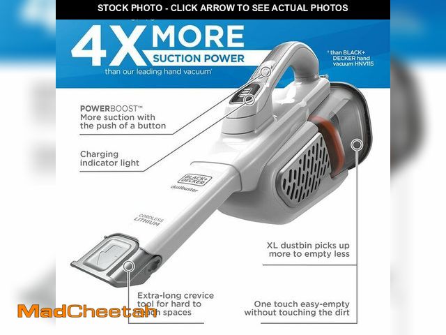 Lot 74-12796992 - Black+Decker 12V Cordless Handheld Vacuum HHVK320J10 - UNUSED