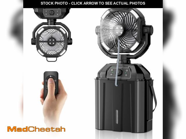 Lot 74-12457982 - Portable Misting Fan for Outdoor Patio, 20000mAh Rechargeable Battery Operated Camping Mist Fan with...