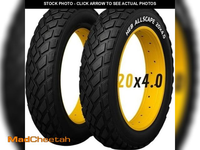 Lot 74-12338314 - HEB ALLSCAPE Heavy Duty 20x4 Bike Tire + Tube - Includes 2 Tires for Optimal Performance - UNUSED