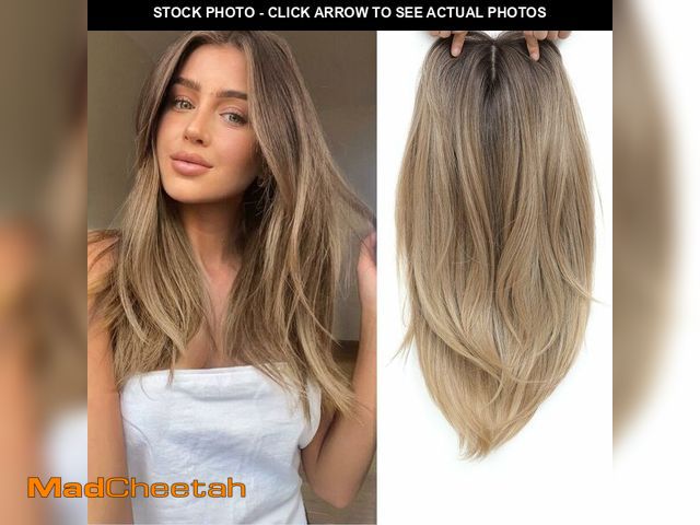 Lot 74-12605579 - Molefi Hair Toppers for Women with Thinning Hair,18 Inch Long Layered Topper,Synthetic Wiglets Piece...