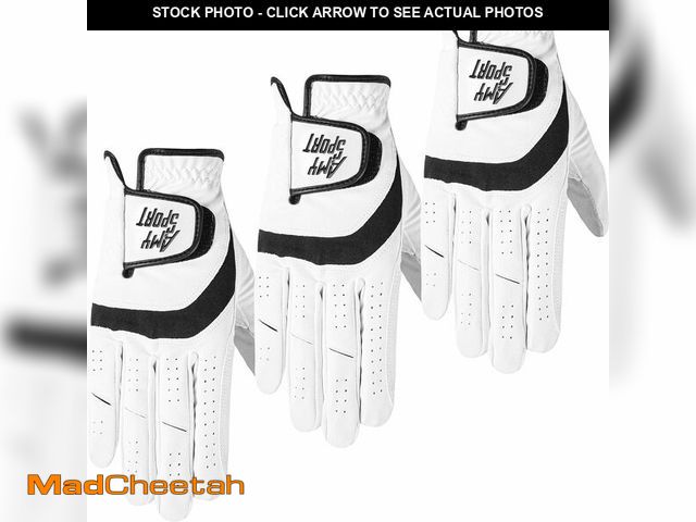 Lot 74-14472939 - Amy Sport Golf Gloves Men Left or Right Hand 3 Pack(White, 3X/Large, Right) - UNUSED
