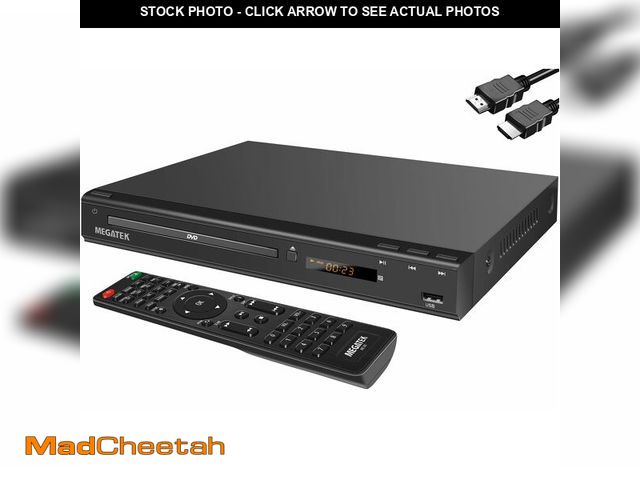 Lot 74-14269947 - MEGATEK Region-Free HDMI DVD Player for TV, Compact CD/DVD Player for Smart TV, USB Port, Plays All ...