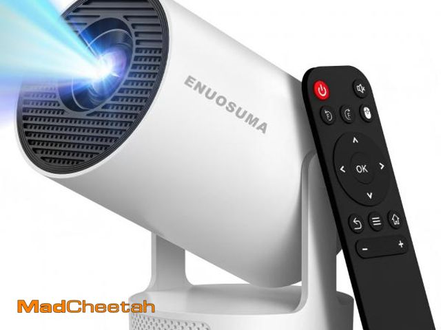 Lot 74-12435616 - ENUOSUMA Projector 4K Support, HY300 Ultra Mini Projector with Wifi6 and Bluetooth, 5w Soundbase Spe...