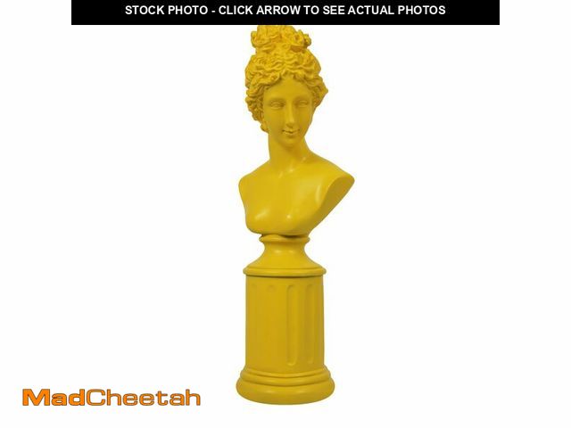 Lot 74-14387130 - Yellow Female Bust Sculptures, Modern Classical Decorative Centerpiece - UNUSED