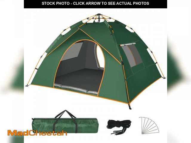 Lot 74-12486365 - Cshidworld Pop Up Canopy Instant Family Tents for Camping 2-3 Person with 2 Door &amp; 2 Window, Inc...