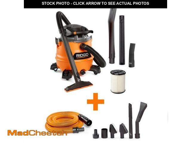 Lot 74-12784128 - RIDGID 16 Gal. 6.5 Peak HP NXT Shop Vacuum Wet Dry Vac with Detachable Blower, Filter, Accessories a...