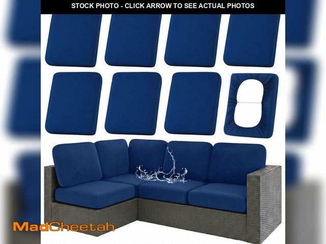 Lot 74-14209773 - hyha Waterproof Outdoor Cushion Covers for Patio Furniture, Stretch Patio Chair Cushion Slipcovers, ...