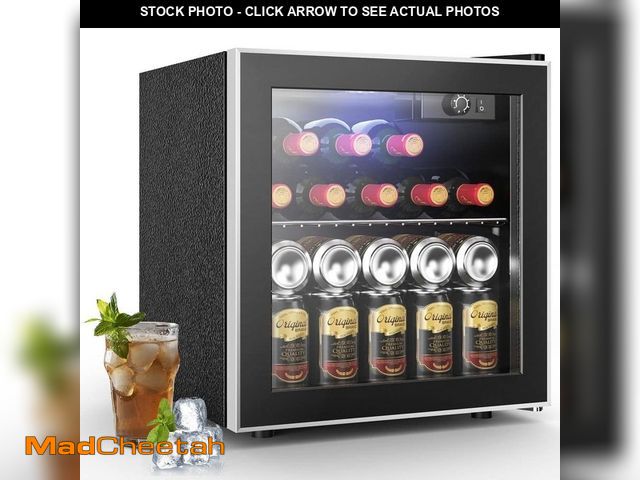 Lot 74-12783468 - *SCUFFED* COWSAR 17.48 in. 1.7 cu. ft. Single Zone Freestanding Beverage and Wine Cooler 68-Can Mini...