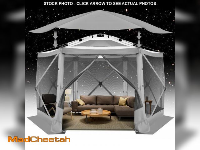Lot 74-12242845 - COBIZI Pop Up Gazebo Screen Tent Screen House for Camping, 12x12 Screen Room with Mosquito Netting, ...