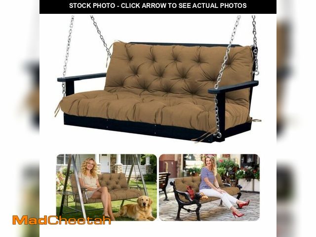 Lot 74-14395304 - 60 in. x 40 in. 2-3 Seater Patio Contoured Replacement Bench Cushion Outdoor Porch Swing Cushion Cus...