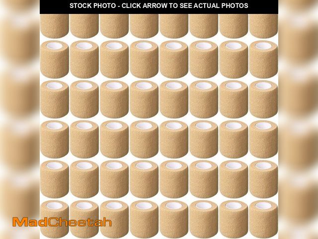 Lot 74-12608401 - Treela 64 Pack 2" x 5 Yards Self Adhesive Cohesive Bandage Wraps, Elastic Breathable Athletic Tape, ...