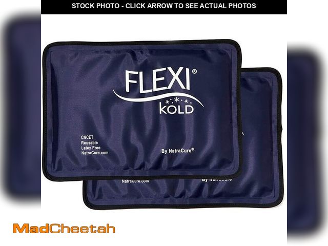 Lot 74-12599425 - 2 FlexiKold Gel Ice Packs - Ice Packs for Injuries Reusable, Back Pain Relief, Knee Ice Pack Wrap, A...