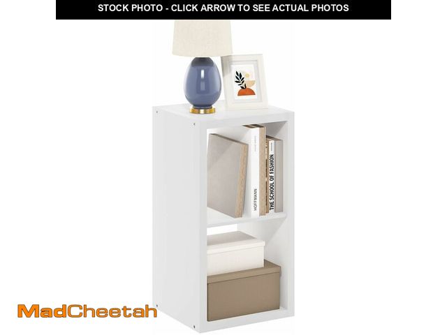 Lot 74-13696609 - Furinno Cubicle Open Back Decorative Cube Storage Organizer, 2, White - UNUSED