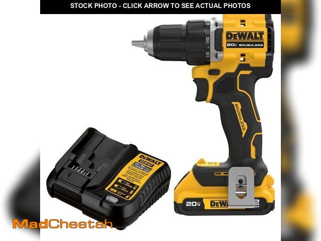 Lot 74-13662648 - DEWALT Atomic 20V Lithium-Ion Cordless Compact 1/2 in. Drill/Driver Kit with 2.0Ah Battery and Charg...