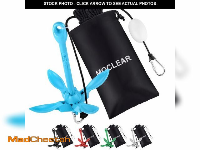 Lot 74-14211414 - Moclear Kayak Anchor Kit, 3.5 lb Compact Folding Grapnel Anchor for Kayaks, Canoes, SUPs, Jet Skis, ...