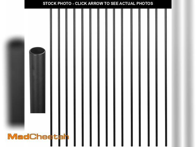 Lot 74-13836266 - Sidasu 15-Pack Satin Black Stair Balusters, 44" x 5/8" Round Hollow Iron Spindles for Indoor &amp; O...