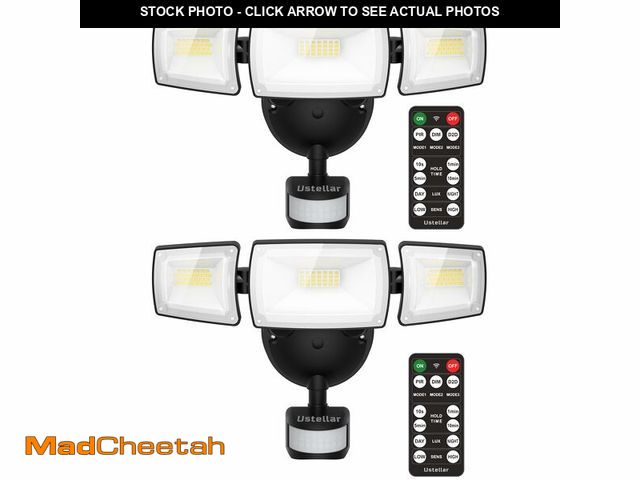 Lot 74-12608679 - USTELLAR 55W LED Security Lights Motion Sensor Light with Remote Control, Outdoor LED Flood Lights D...