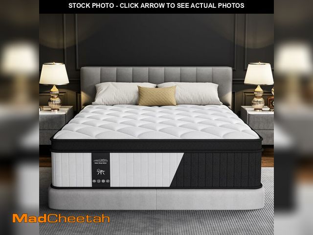 Lot 74-12786611 - 14 Inch Mattress Queen Size - 2025 Upgraded Hybrid Cooling Gel Memory Foam &amp; Pocket Coils, Mediu...