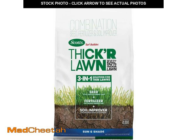 Lot 74-14305856 - Scotts Turf Builder Thick'R Lawn Sun &amp; Shade, 40 lbs. - UNUSED