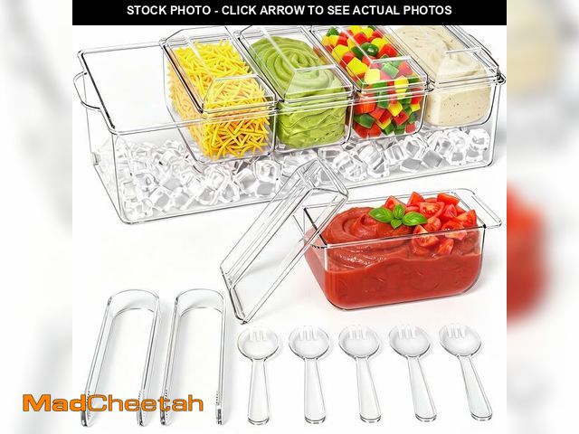 Lot 74-14423435 - ARSTPEOE Condiment Tray, Chilled Condiment Server, Bar Accessories on Ice - UNUSED