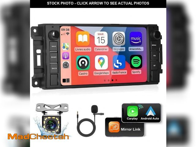 Lot 74-11547848 - Car Stereo for Jeep Wrangler Dodge Chevrolet RAM 1500, Double Din Android Radio with Wireless Apple ...