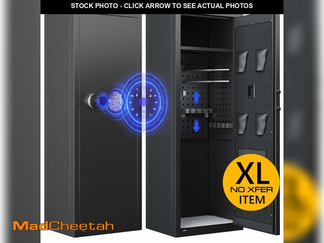 Lot 74-13657863 - KAER 10-12 Gun Safe, Fingerprint Rifle Safe, Quick Access Gun Safe for Rifle and Shotgun, Unassemble...