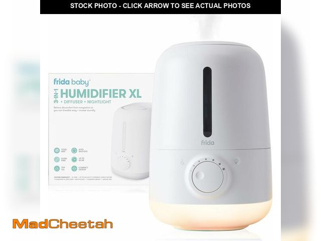 Lot 74-13042091 - Frida Baby 3-in-1 XL Top Fill Humidifier for Bedroom, Cold &amp; Flu Relief, 6L Tank Cool Mist Humid...